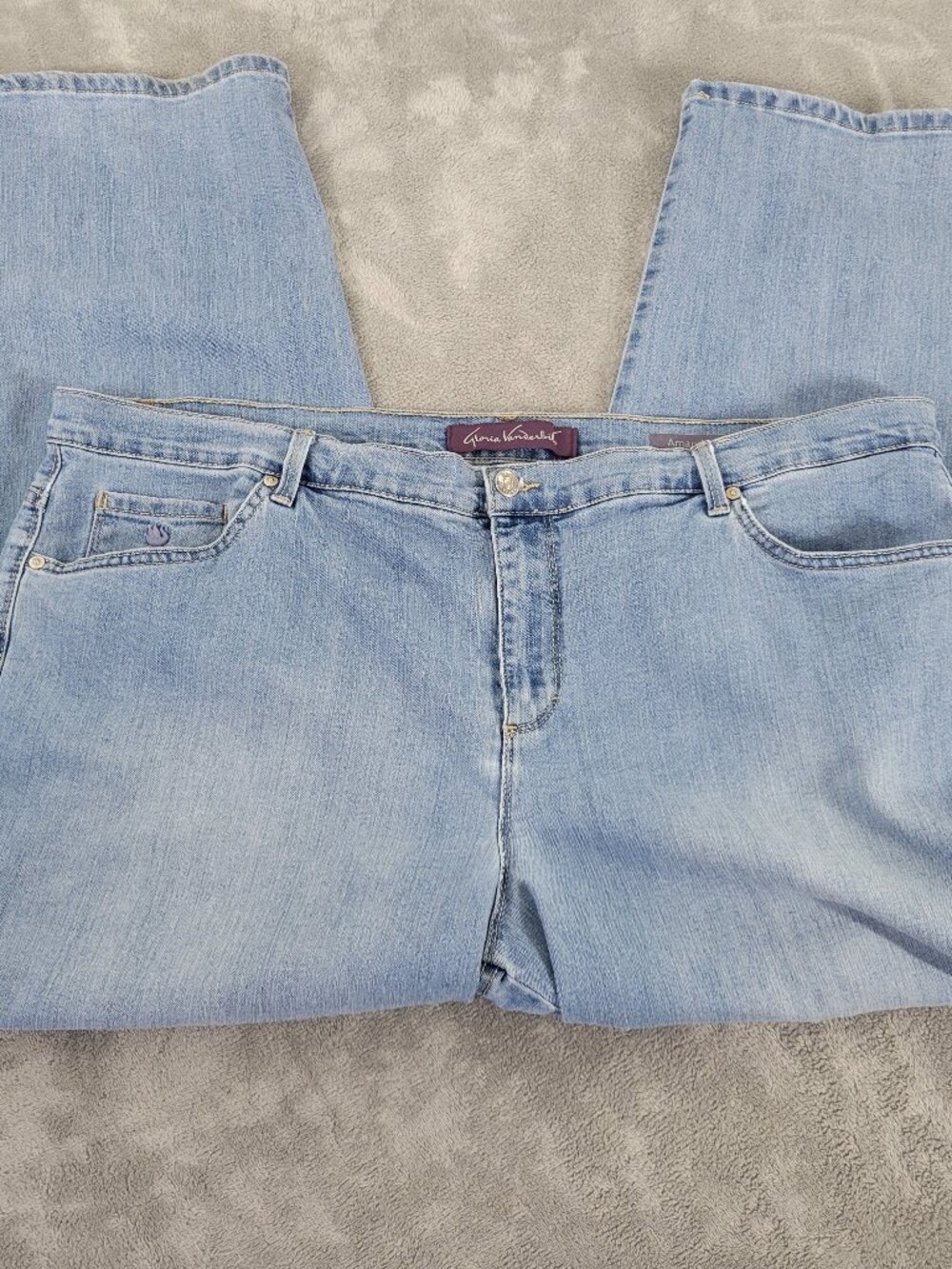 Gloria Vanderbilt Amanda Womens Plus Size 20W Medium Wash Straight Jeans SL60E